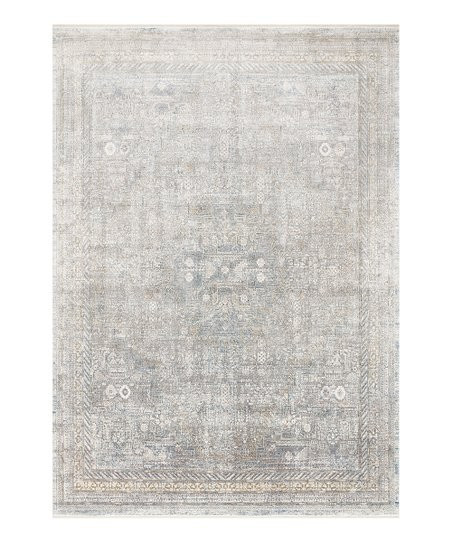 Silver & Gray Distressed Gemma Rug | Zulily