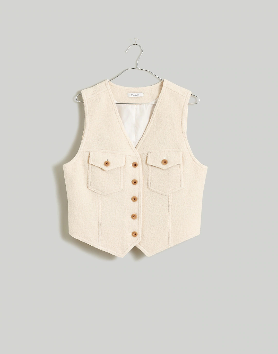 Boiled Wool Bouclé Vest | Madewell