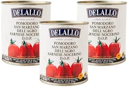DaLallo DOP San Marzano Tomatoes, 28 oz Can, (3 Pack) Non-GMO, Harvested & Grown Agro-Sarnese Noc... | Amazon (US)