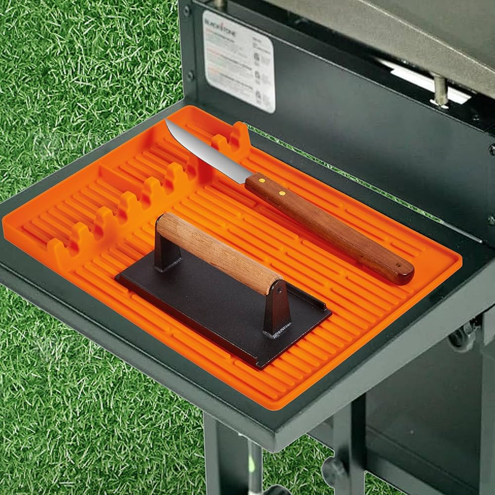 ISSEVE Silicone Griddle Tools Mat for Blackstone, Large Silicone Spatula Mat with Drip Pad, Grill... | Amazon (US)