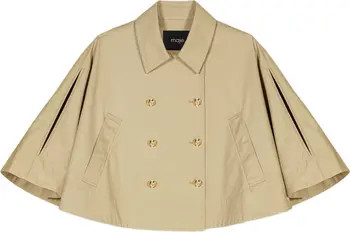 Short cape-effect trench coat | Nordstrom