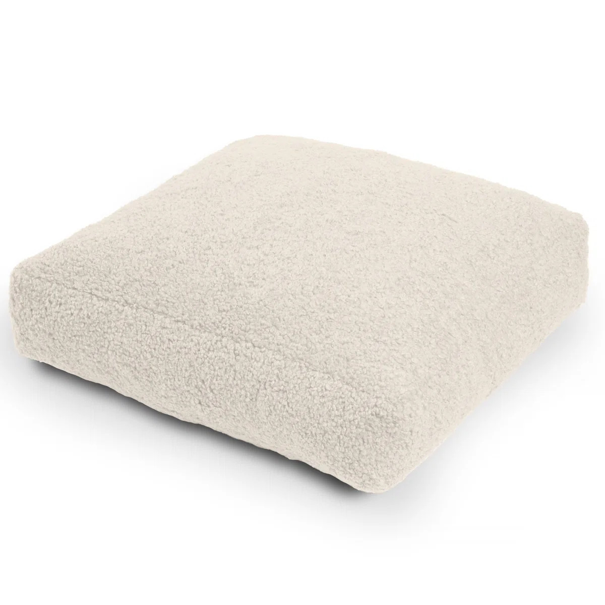Large Décor Floor Pillow / Meditation Yoga Cushion, Shearling Faux Lamb | Wayfair North America