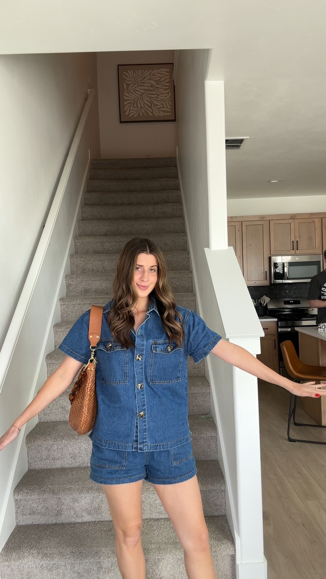 Such a cute denim set for summer!! 