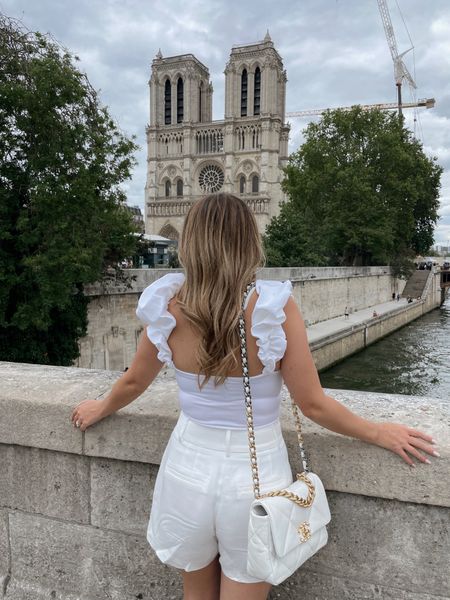 Love the ruffled detail on this bodysuit!

Express Bodysuit- small
Linen shorts- 2
Chanel 19 bag

Petite, Europe outfit, summer outfit, elevated style, white outfit

#LTKFind #LTKstyletip #LTKSeasonal