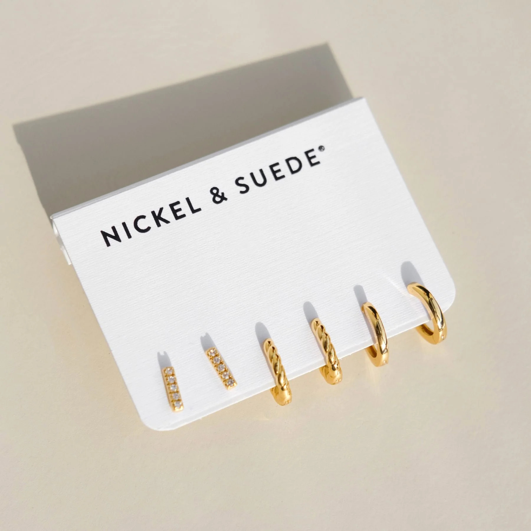 Gold Classics Dainty Earring Set | Nickel and Suede