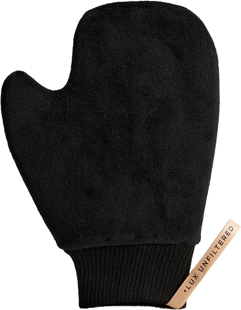 + Lux Unfiltered Self Tanning Mitt - Microfiber Self Tanning Glove with Ribbed Wristband - Reusab... | Amazon (US)