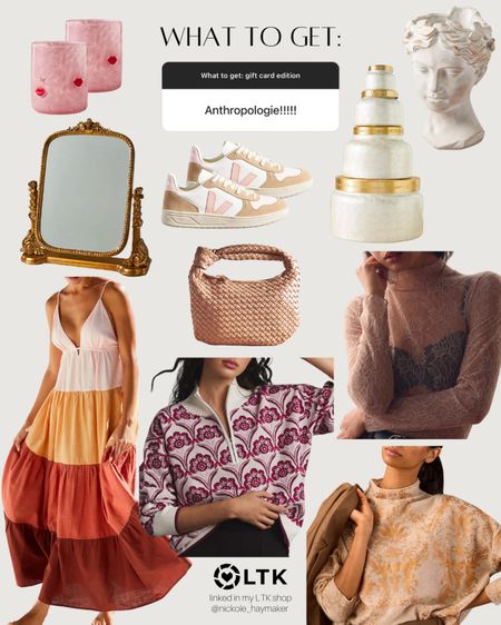What to get with your Christmas gift cards: Anthropologie! ⭐️
Love these options & linked a few items I own too. 

#giftcards #anthropologie #myanthro #fashion #sweaters #athleisure 

#LTKfindsunder100 #LTKhome #LTKstyletip