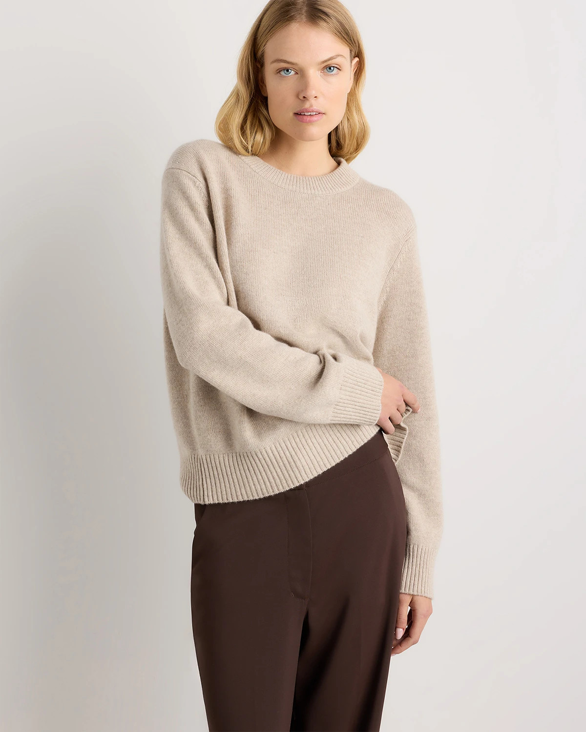 Mongolian Cashmere Oversized Crewneck Sweater | Quince