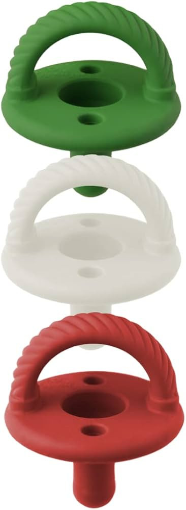 Itzy Ritzy Sweetie Soother Pacifier Set of 3 - Silicone Newborn Pacifiers with Collapsible Handle... | Amazon (US)