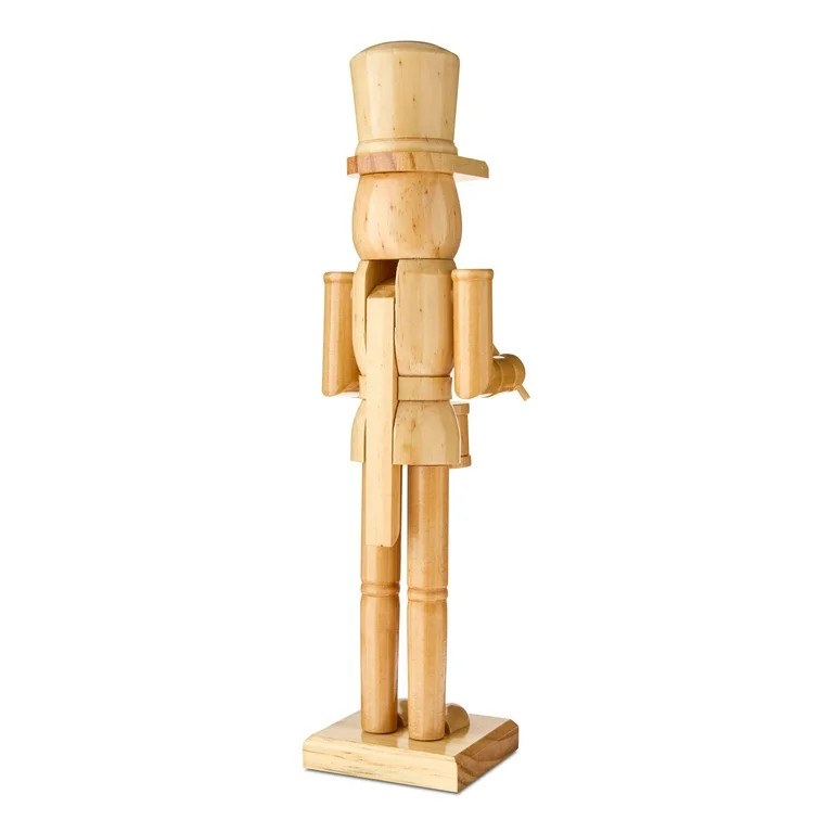 Wooden Decorative Christmas Drummer Nutcracker, Natural Brown, 14.6", by Holiday Time | Walmart (US)