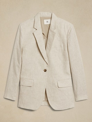 Lina Relaxed Linen Blazer | Banana Republic (US)