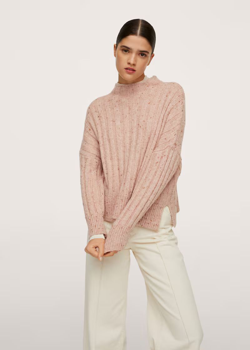 Flecked knit sweater | MANGO (US)