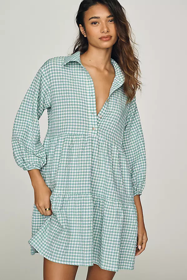 Bettina Mini Tiered Shirt Dress by Maeve | Anthropologie (US)