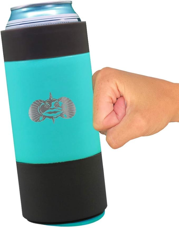 Toadfish Tall 16oz Can Cooler-Non-Tipping Suction Cup Can Cooler - (Teal) | Amazon (US)
