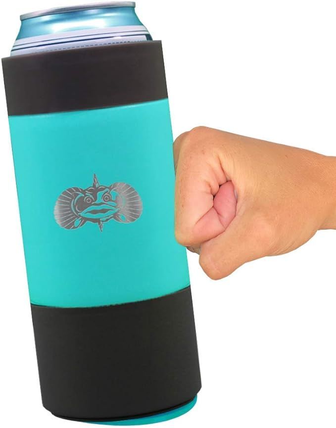 Toadfish Tall 16oz Can Cooler-Non-Tipping Suction Cup Can Cooler - (Teal) | Amazon (US)