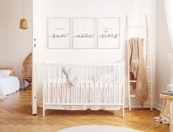 Nursery Wall Art Nursery Printable Bedroom Print Set Above | Etsy | Etsy (US)