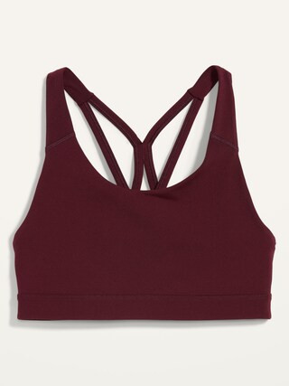 Medium-Support PowerPress Strappy Sports Bra for Women 2X-4X | Old Navy (US)