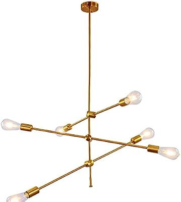 CLAIRDAI Sputnik Chandelier,Modern Pendant Lighting,6-Lights,Industrial Vintage Ceiling Light Fix... | Amazon (US)