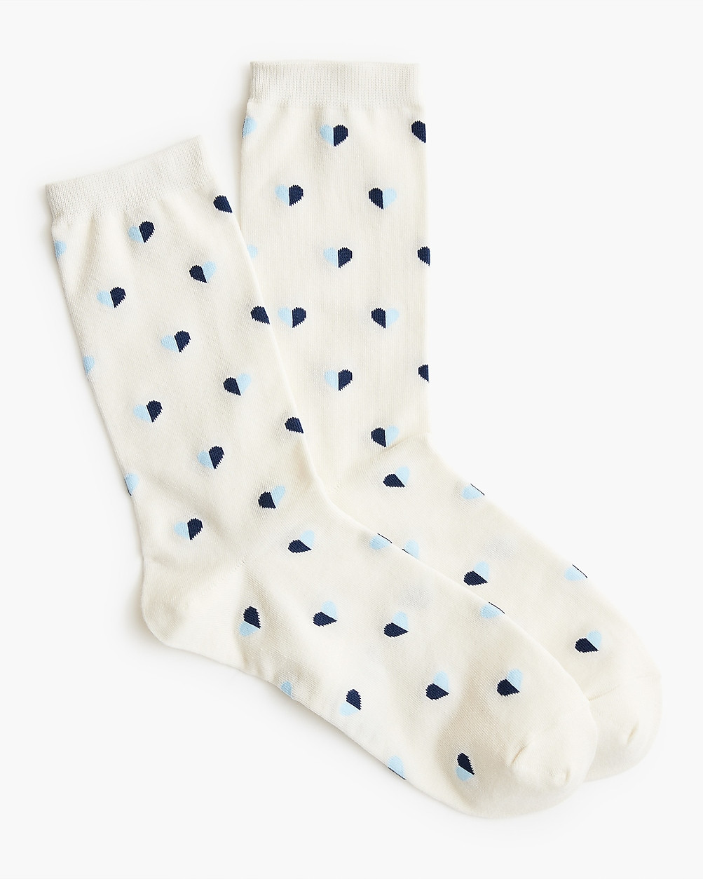 Two-tone heart trouser socks | J.Crew Factory
