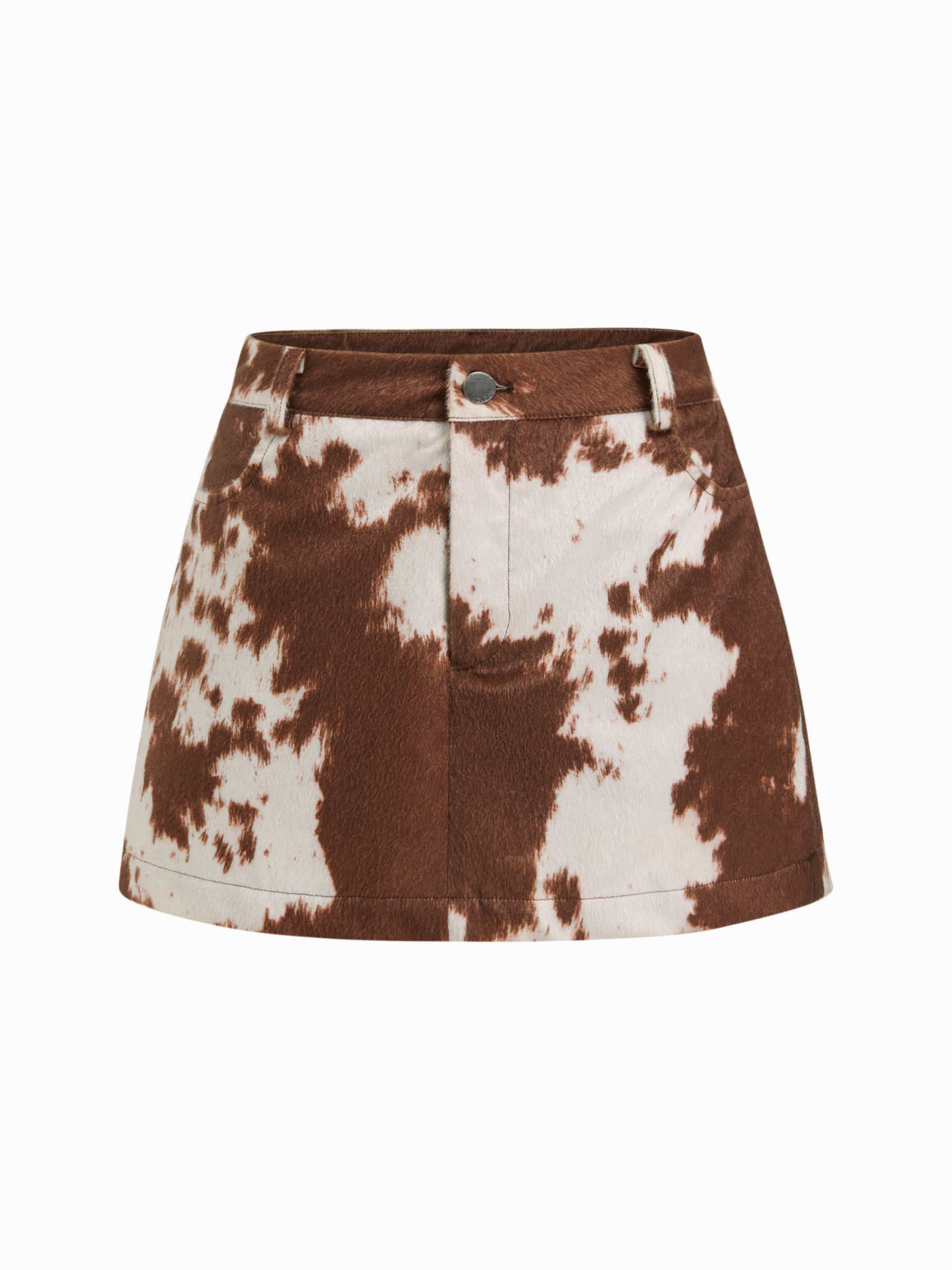 Cow Pattern Mid Rise A-line Mini Skirt | Cider