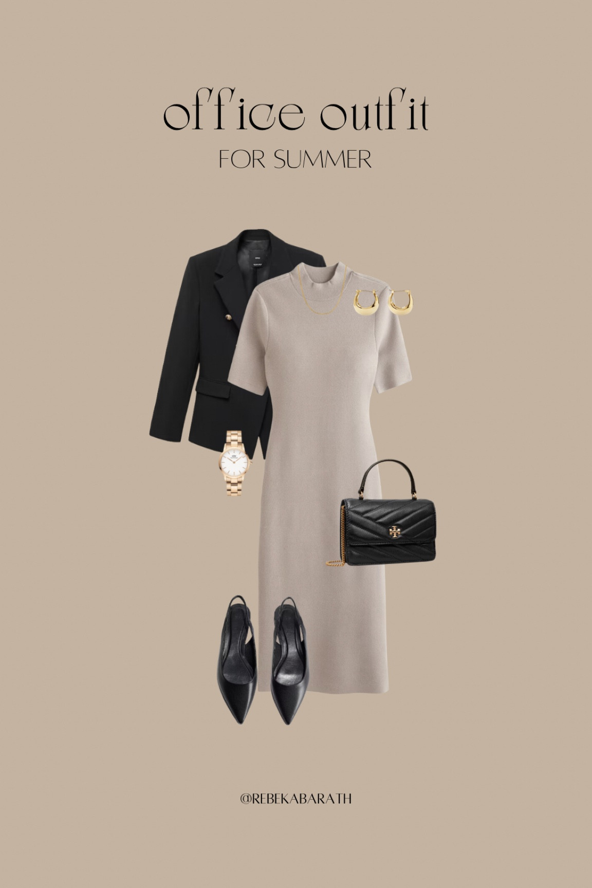 summer workwear idea with a knitted midi dress 💫

summer workwear | office outfits | amart casual | black blazer | mango blazer | A&F dress

#LTKStyleTip #LTKWorkwear #LTKFindsUnder100