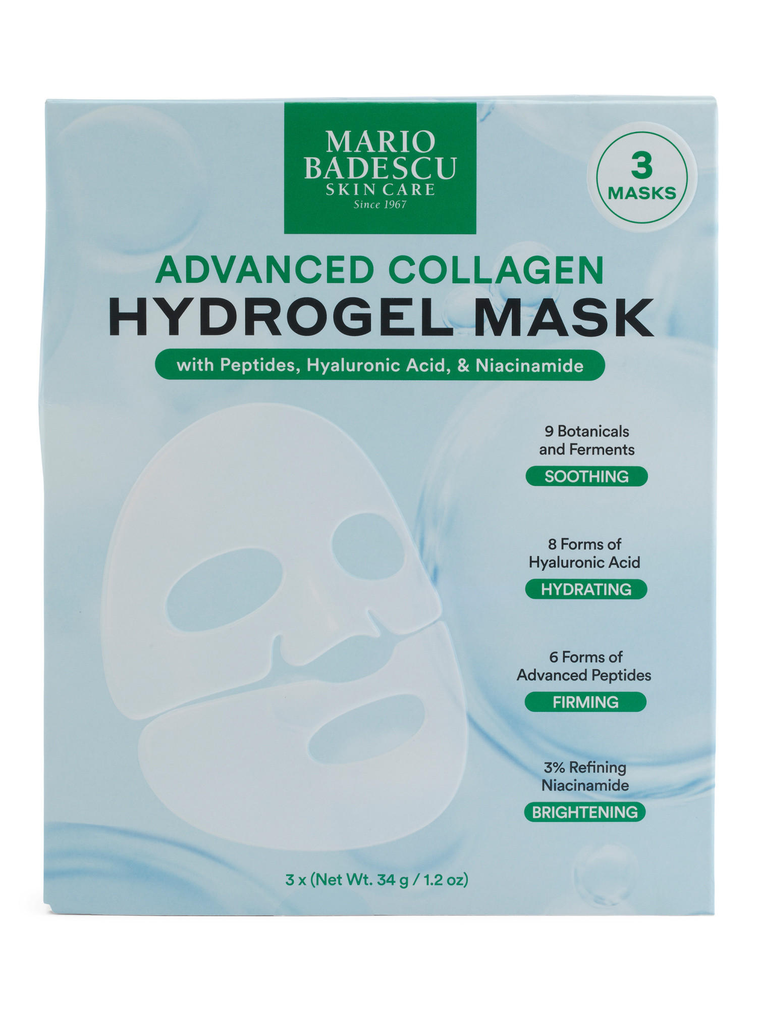 Made In Korea 3pc Advanced Collagen Hydrogel Mask Set | TJ Maxx