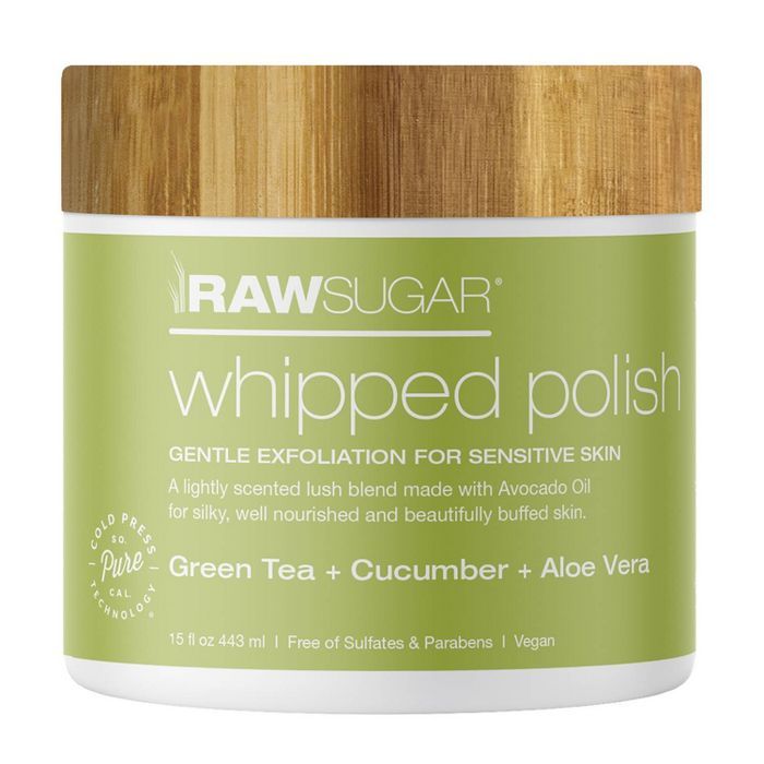Raw Sugar Sensitive Skin Whipped Polish Green Tea + Cucumber + Aloe Vera - 15oz | Target