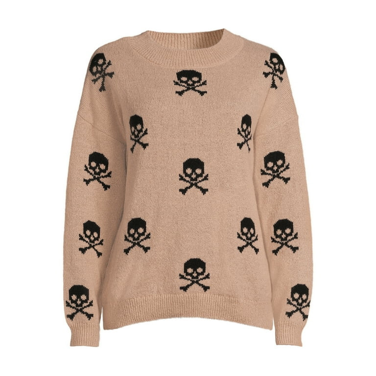 No Boundaries Juniors Conversational Pullover Sweater, Midweight, Sizes XS-XXXL | Walmart (US)