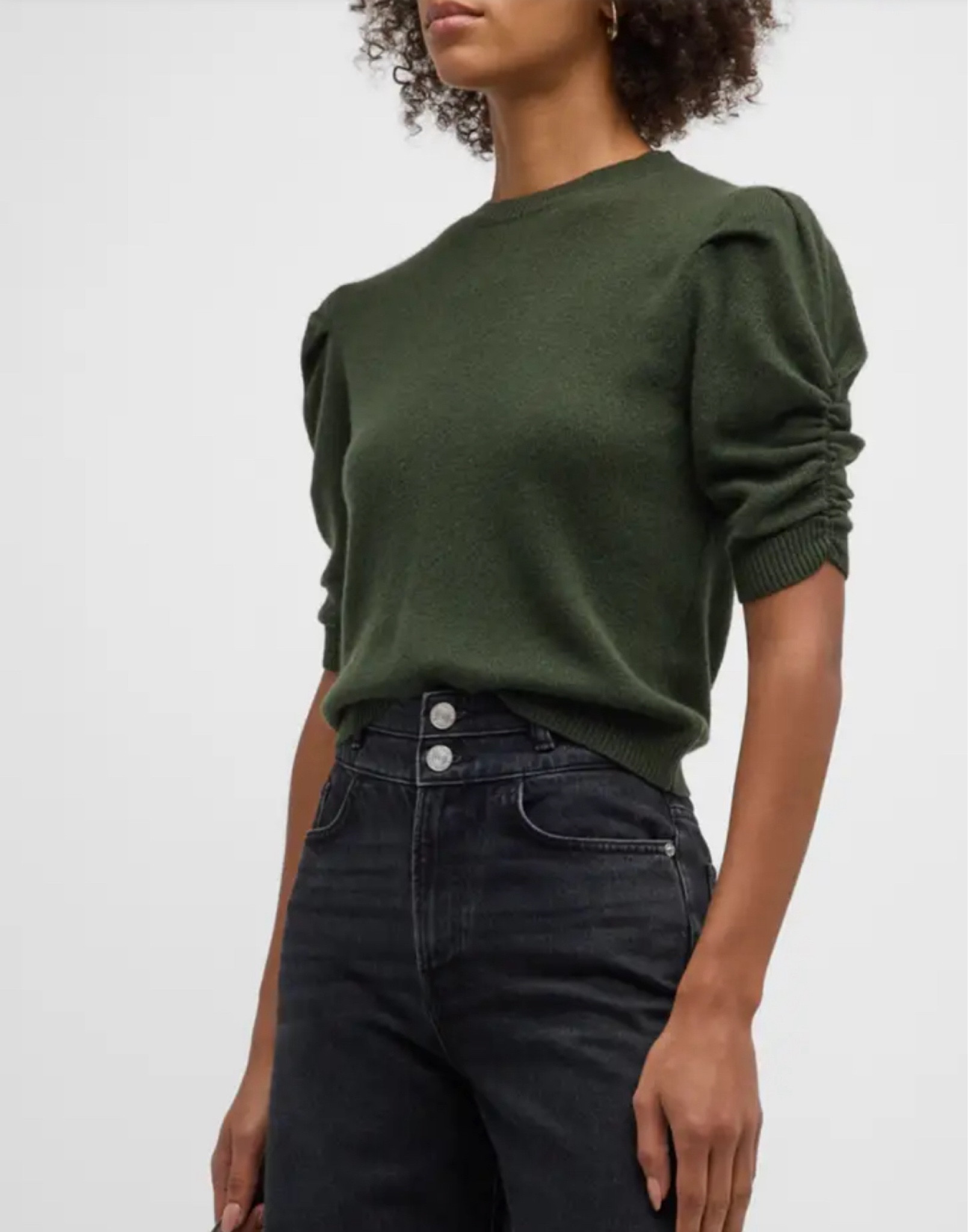 Ruched sleeve adds interest. 

#LTKStyleTip #LTKSeasonal