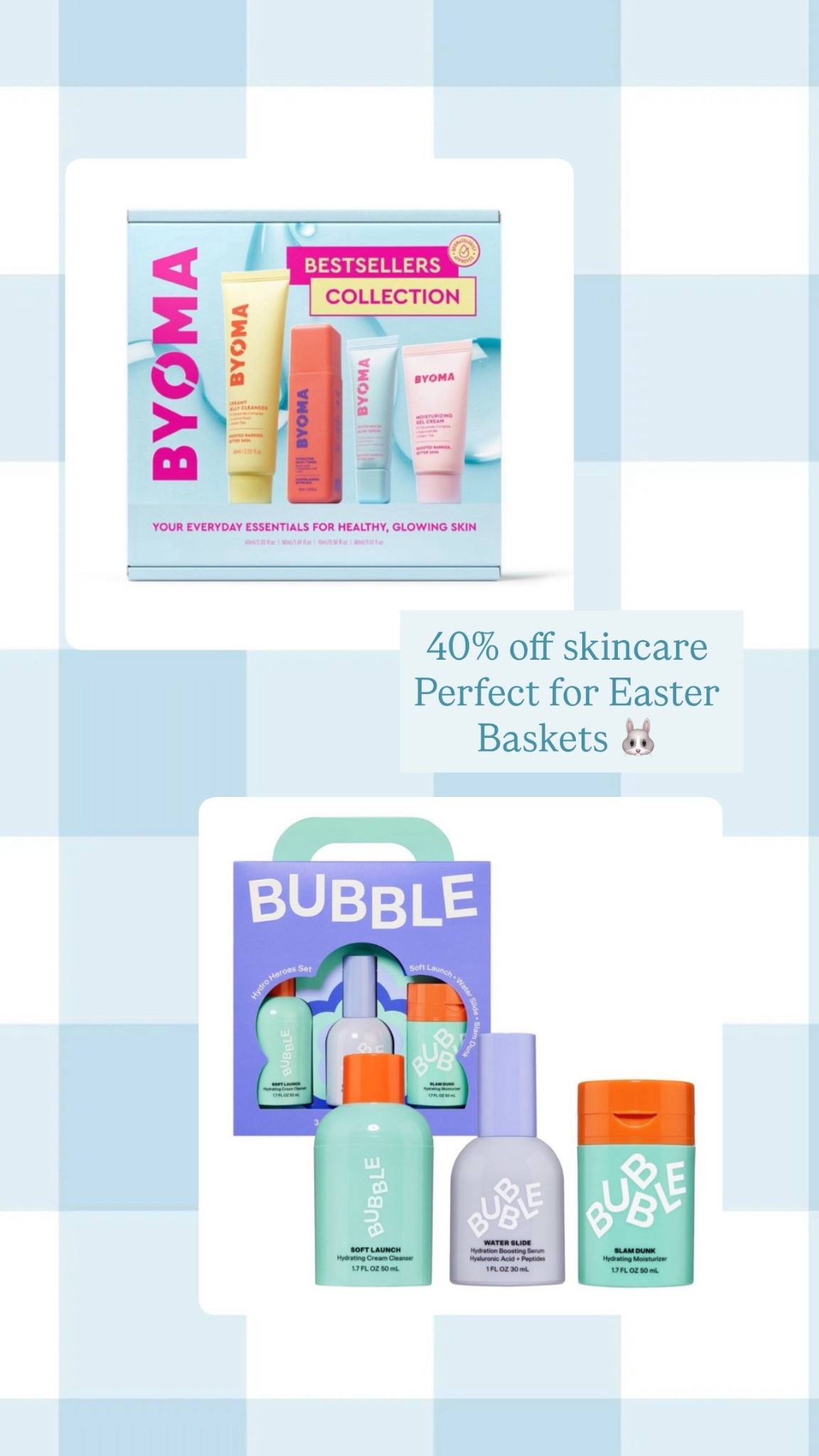 40% Bubble and Byoma Skincare perfect for Easter baskets 

#LTKBeauty #LTKselfcare #LTKSaleAlert