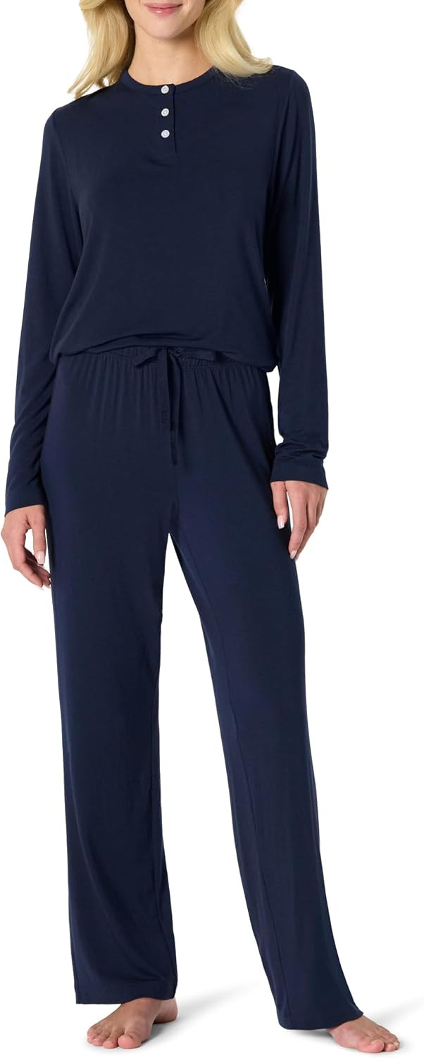 Amazon Essentials x Sofia Grainge Women's Long Sleeve Henley Pajama Set | Amazon (US)