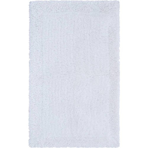 Hotel Style Cotton Blend Solid Bath Rug, 17" x 24", White | Walmart (US)