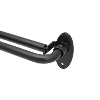 Complete Blackout 48 in. - 86 in. Adjustable Double Wrap Around Curtain Rod 5/8 in. Diameter in B... | The Home Depot