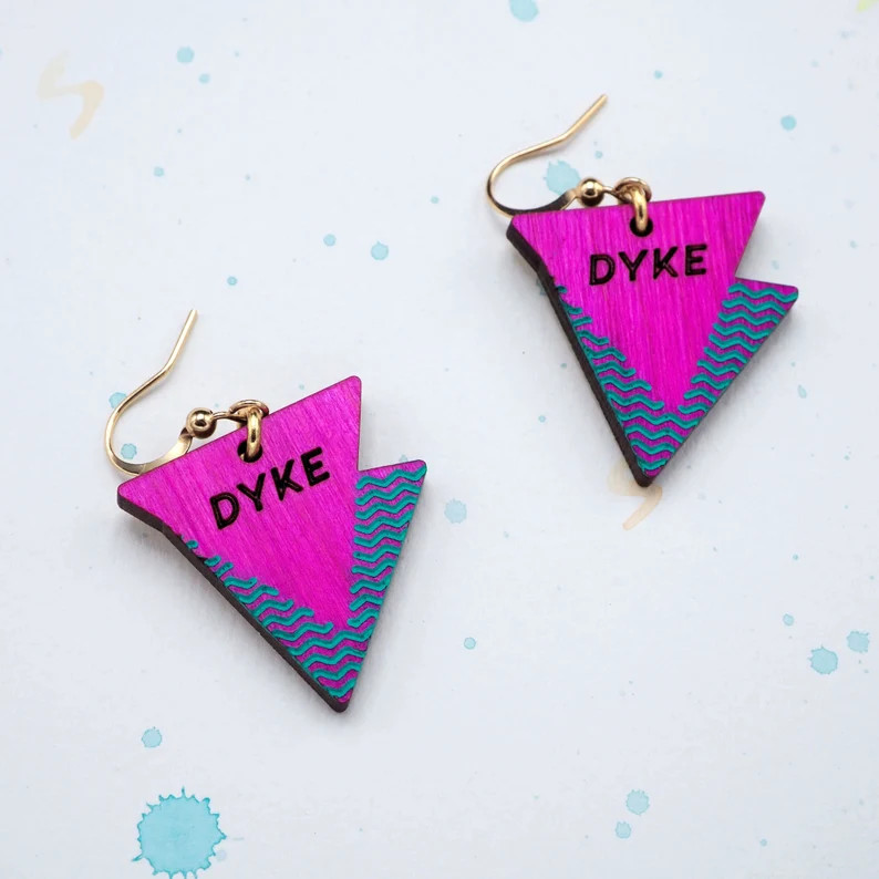 DYKE Earring Lesbian Earrings Trans Lesbian Lesbian Gifts - Etsy | Etsy (US)