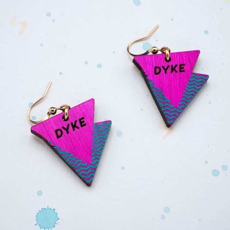 DYKE Earring Lesbian Earrings Trans Lesbian Lesbian Gifts - Etsy | Etsy (US)