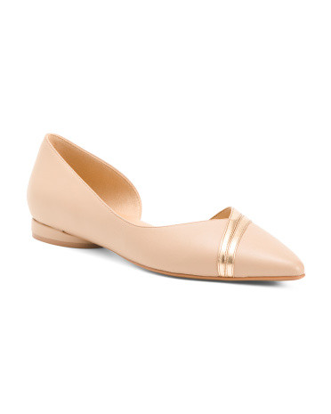 Leather Henrietta Comfort Flats  | Marshalls