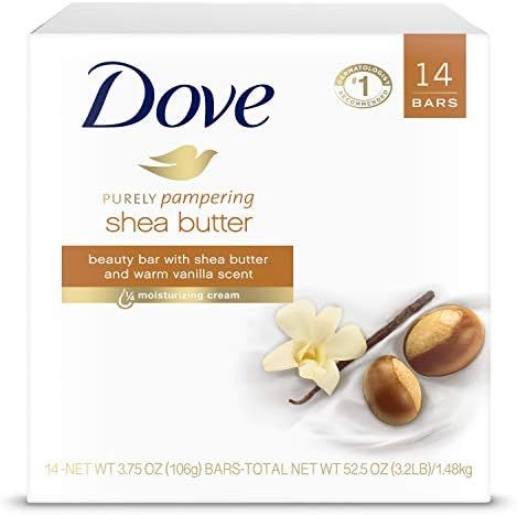 Dove Purely Pampering Beauty Bar for Softer Skin Shea Butter More Moisturizing Than Bar Soap 3.75... | Amazon (US)