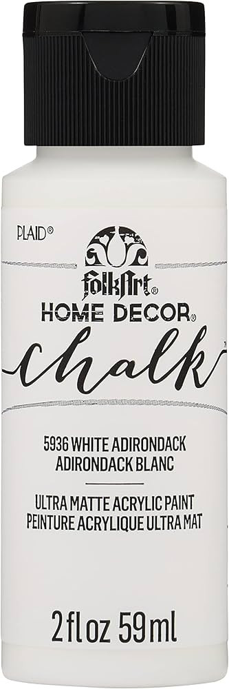 FolkArt Home Decor Chalk Furniture & Craft Paint in Assorted Colors, 2 Oz, White Adirondack | Amazon (US)