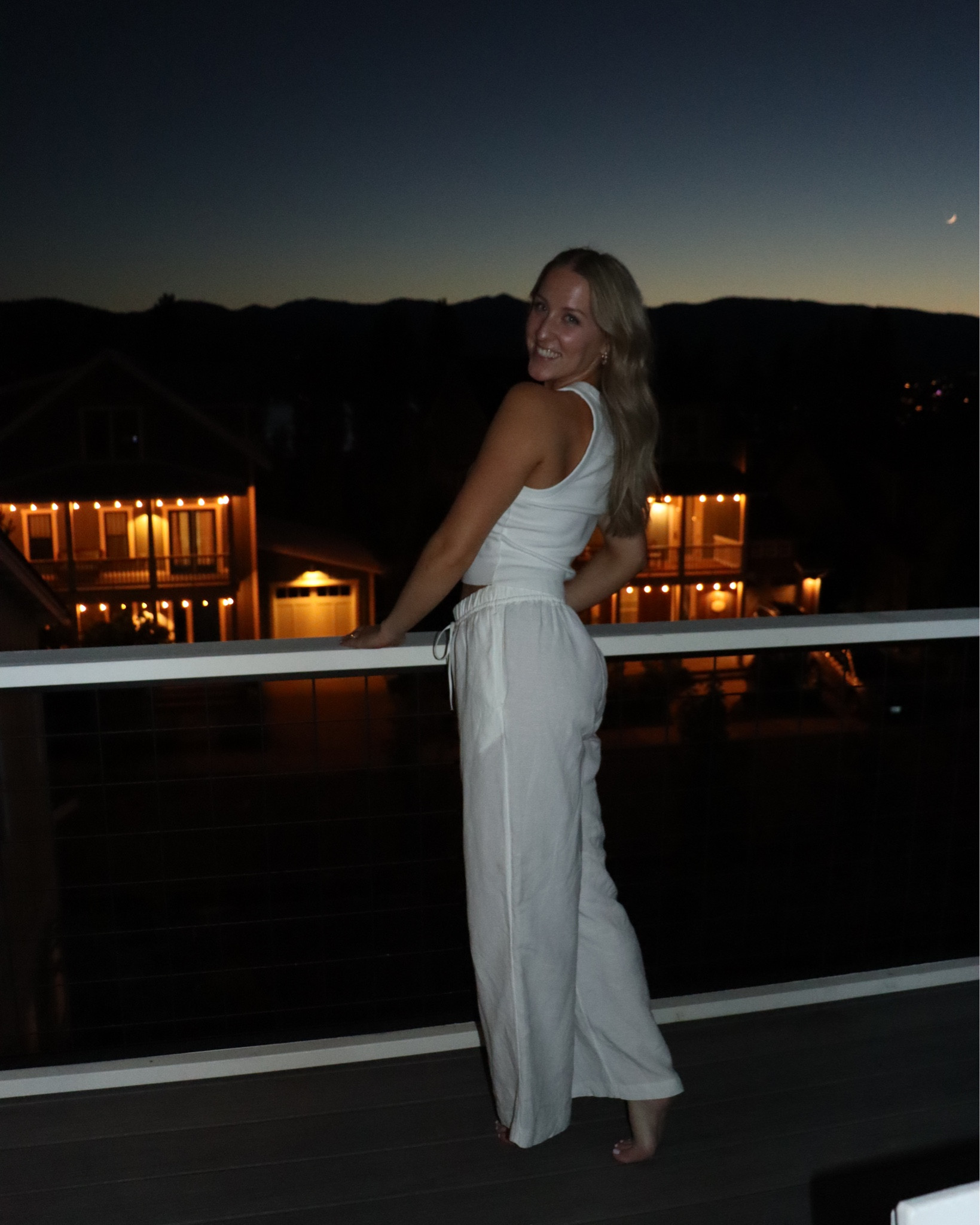 the outfit for a cozy night in on bachelorette night 1 🥂 this white linen pants are such a summer staple & I wore them a bunch on the Bach! 

#LTKSwim #LTKWedding #LTKSeasonal