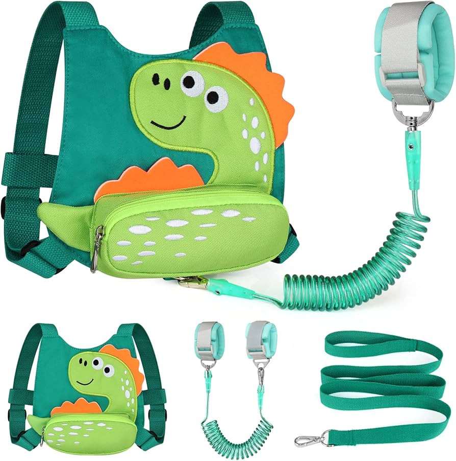 Toddler Harness Leash with Anti Lost Wrist Link, Accmor Cute Dinosaur Kids Harness Children Leash... | Amazon (US)