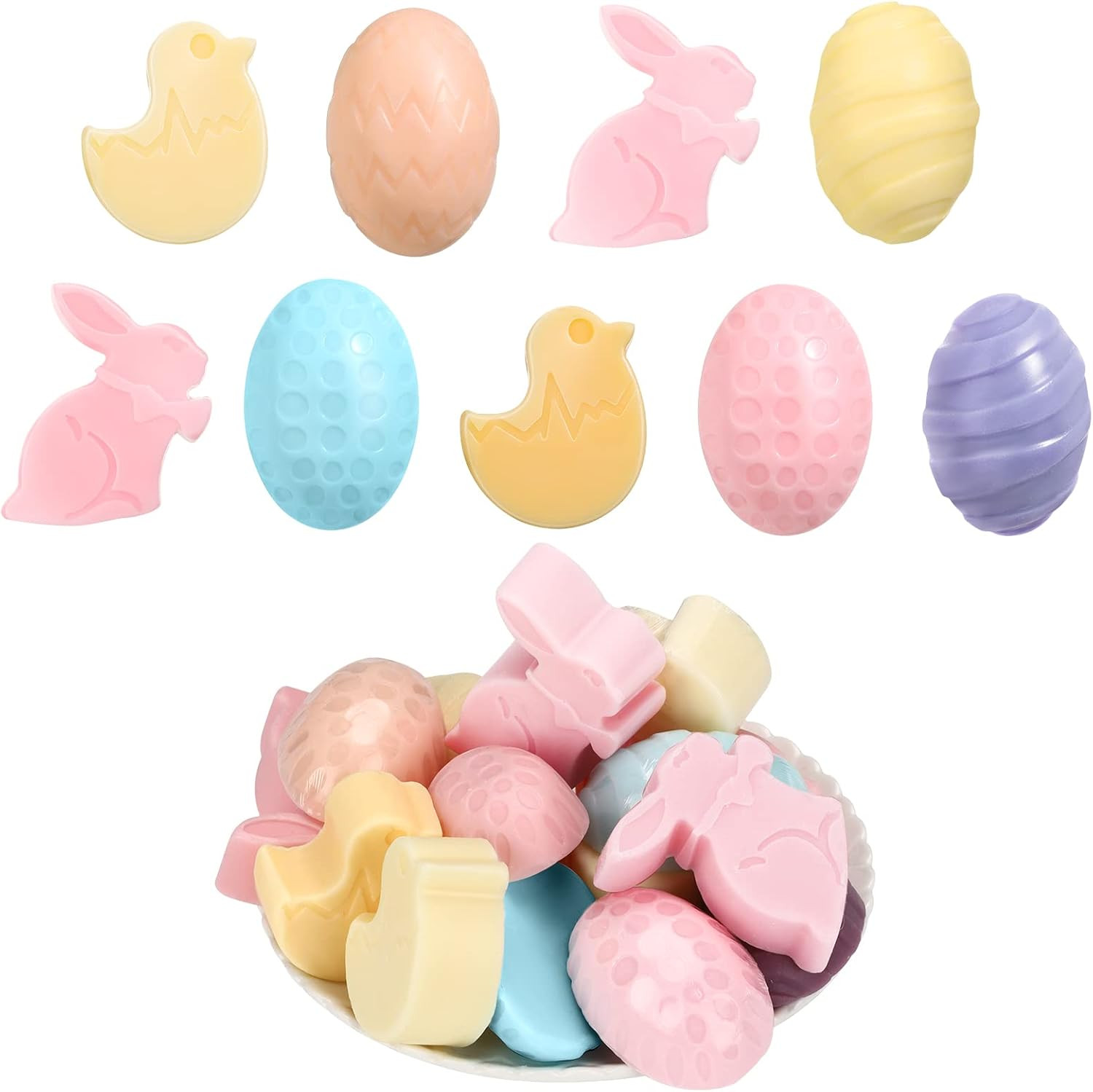 9 Pieces Easter Pastel Bunny Soaps Easter Basket Gifts Rabbit Egg Chick Glycerin Soaps with Fragr... | Amazon (US)
