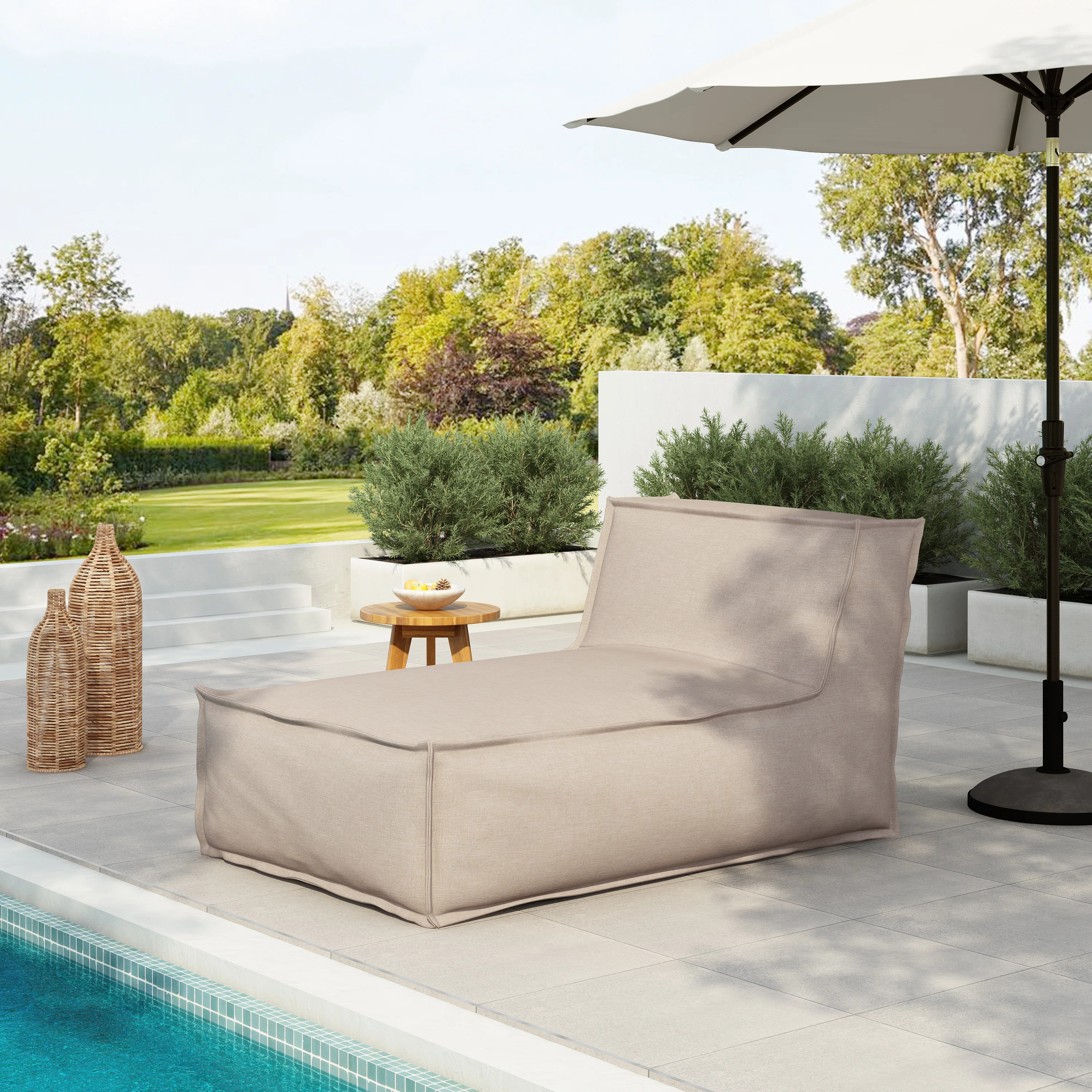 Carl Outdoor Bean Bag Lounge Chair With Removable Cover | Wayfair North America