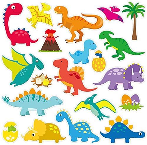 20 PCS Dinosaur Thick Gel Clings Dinosaurs Window Gel Clings Decals Stickers for Kids Toddlers and A | Amazon (US)