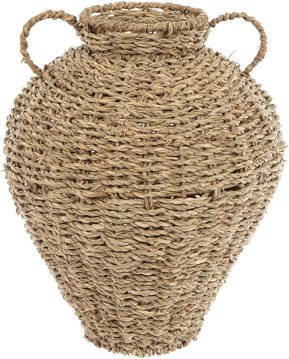 Hobby Lobby Seagrass Decorative Vase with Handles, 12" H x 10" W, Natural Brown,Vase for Home and... | Amazon (US)
