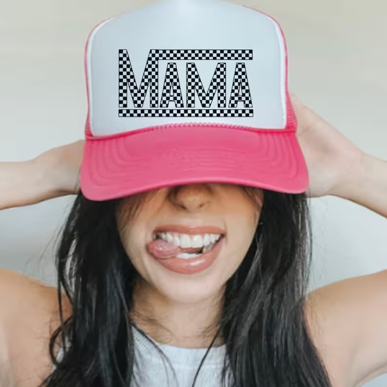 Mama Checkered Hat, Mama Hat, Trucker Hat, Mother's Day Gift, Gifts, Gift, Hat, Mom, Mommy, Mothe... | Etsy (US)