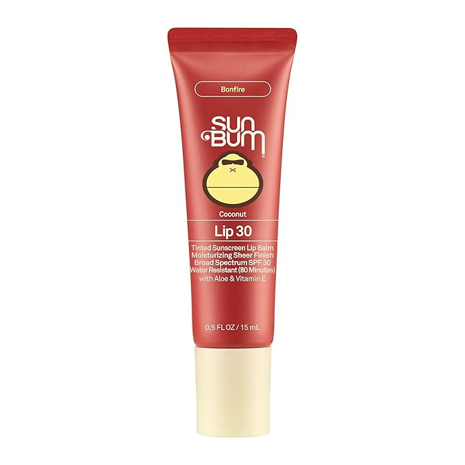 Sun Bum SPF 30 Sunscreen Bonfire Tinted Lip Balm - Coconut Flavor Broad Spectrum Moisturizing wit... | Amazon (US)