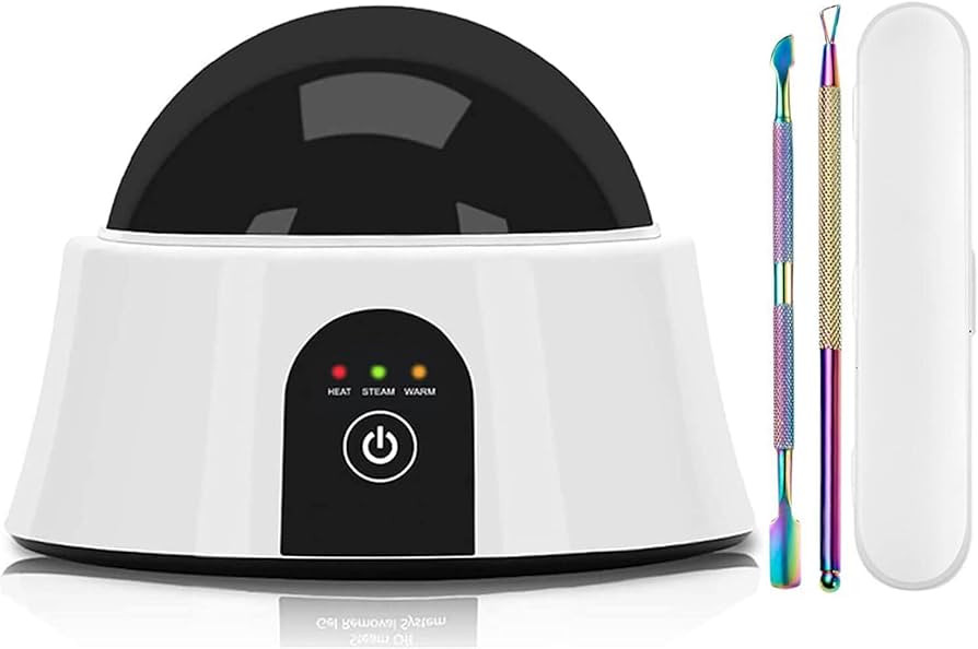Upgraded Steam Nail Polish Remover Machine, Gel Nail Steamer with Color Cuticle Pusher Spoon Tool... | Amazon (US)