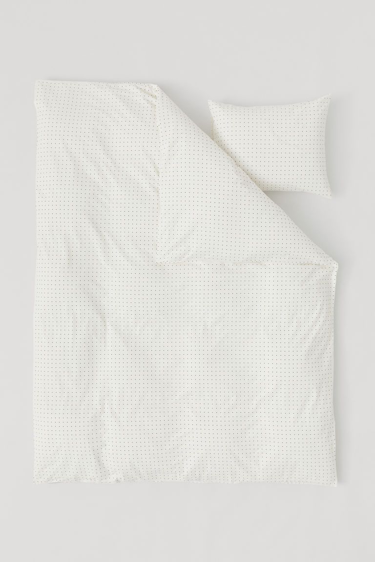 H & M - Dotted Duvet Cover Set - Gray | H&M (US + CA)