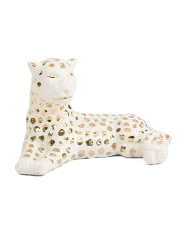 10x6 Leopard Lying Down Statuary Decor | TJ Maxx