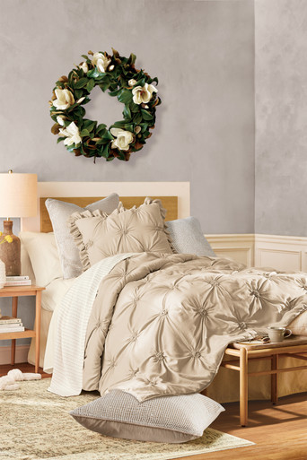 Lombardi Smocked Coverlet | Soft Surroundings